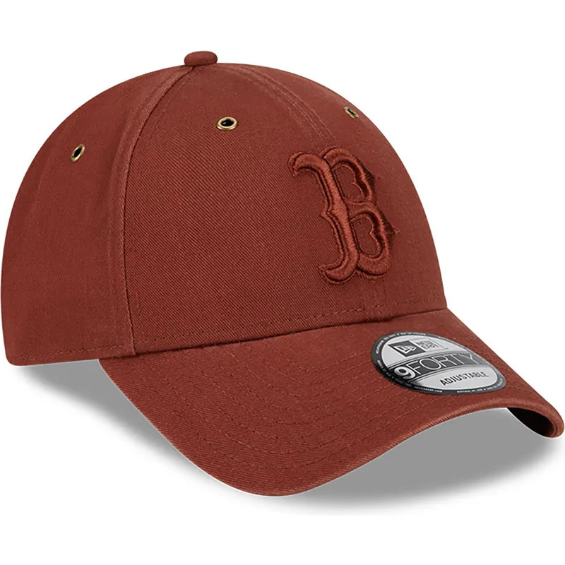 czapki-curva-brazowy-tasma-regulowana-9forty-washed-canvas-boston-red-sox-mlb-new-era