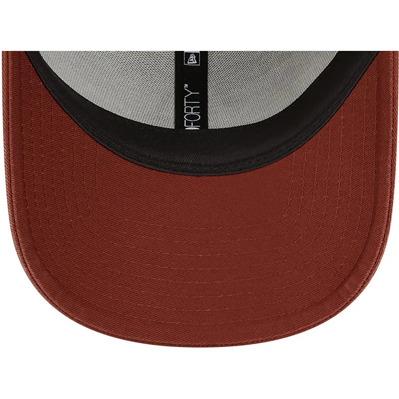 czapki-curva-brazowy-tasma-regulowana-9forty-washed-canvas-boston-red-sox-mlb-new-era