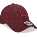 regulowana-bordowa-czapka-z-zakrzywionym-daszkiem-z-bordowym-logo-9forty-washed-canvas-los-angeles-dodgers-mlb-od-new-era