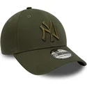 zielona-dopasowana-czapka-z-zakrzywionym-daszkiem-z-zielonym-logo-39thirty-league-essential-new-york-yankees-mlb-od-new-era
