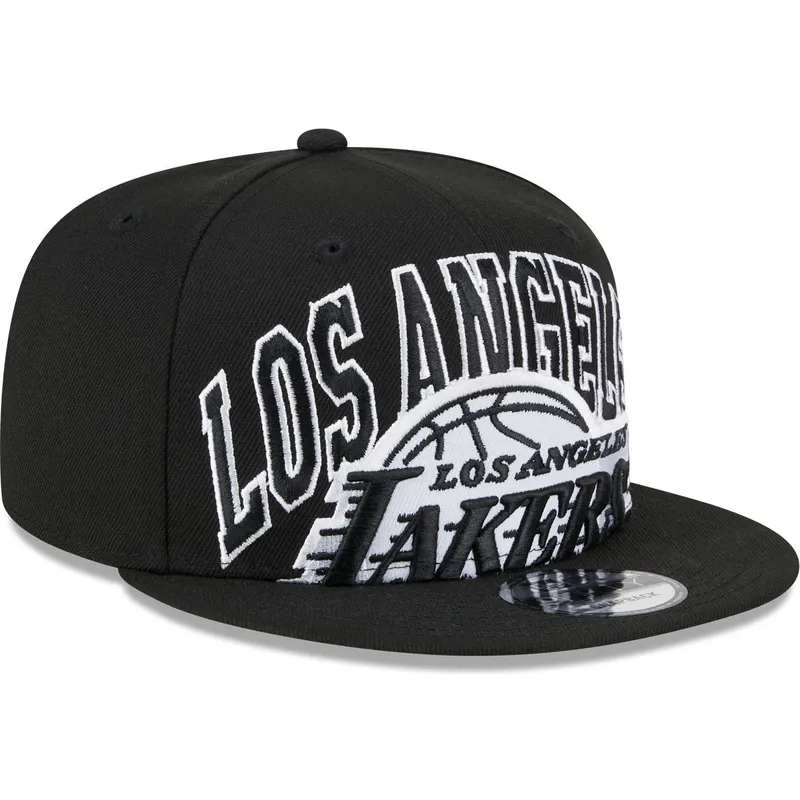 czarna-plaska-czapka-snapback-9fifty-tip-off-2023-los-angeles-lakers-nba-new-era
