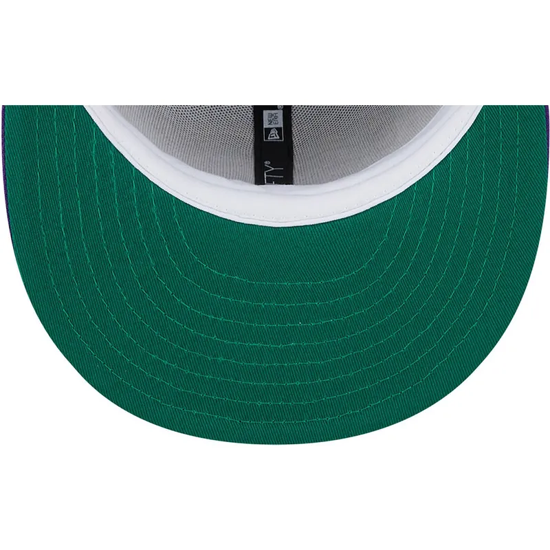 szara-i-fioletowa-czapka-z-daszkiem-snapback-9fifty-tip-off-2023-los-angeles-lakers-nba-new-era