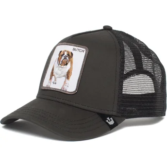 czapka-trucker-czarna-pies-buldog-butch-brutus-drake-the-farm-od-goorin-bros