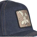 capslab-curved-brim-wile-e-coyote-loo8-coy1-looney-tunes-navy-blue-denim-cap