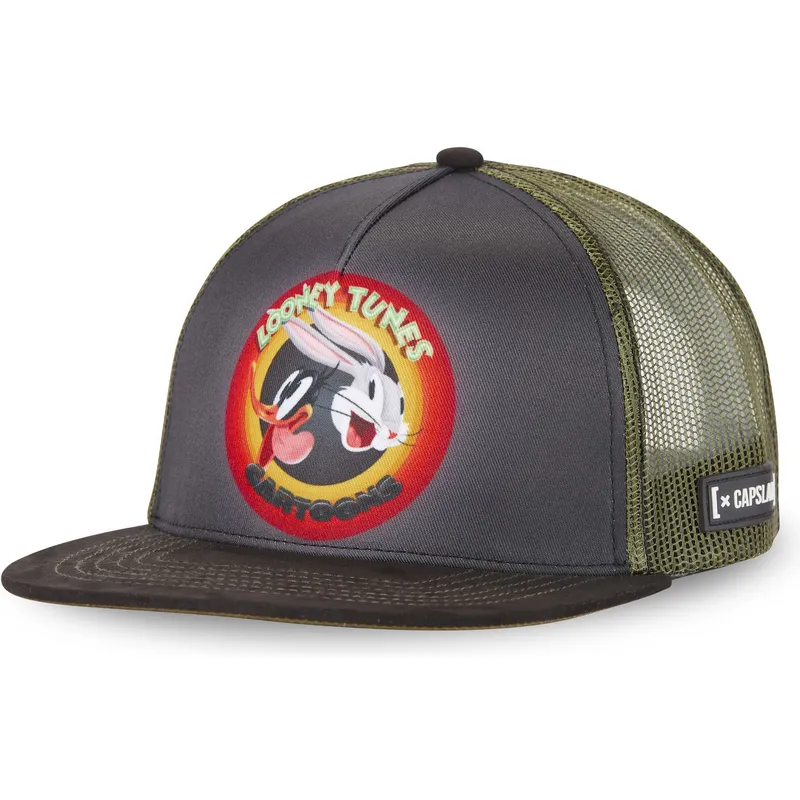 czapki-plana-szary-snapback-krolik-bugs-i-kaczor-daffy-looney-tunes-capslab