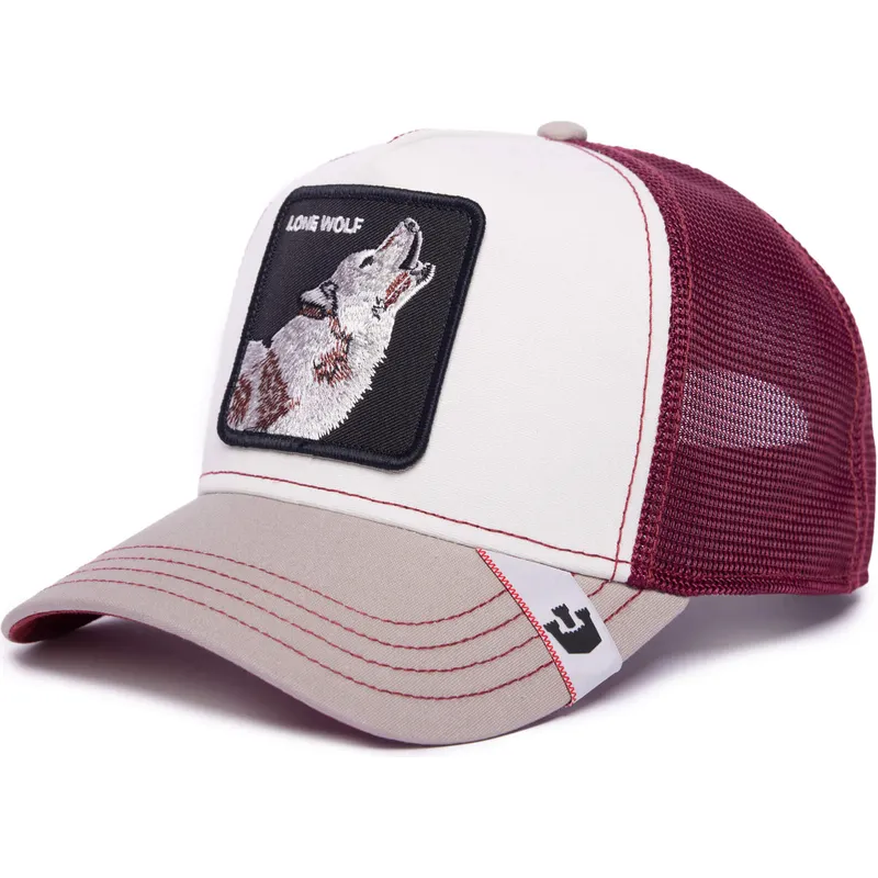 czapka-trucker-biala-i-bordowa-wilk-lone-wolf-mv-howler-the-farm-mvp-od-goorin-bros