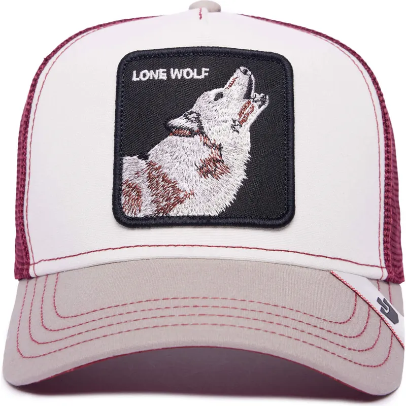 czapka-trucker-biala-i-bordowa-wilk-lone-wolf-mv-howler-the-farm-mvp-od-goorin-bros