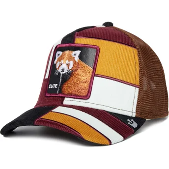 czapka-trucker-wielokolorowa-panda-czerwona-cute-dorbz-the-farm-patchwork-od-goorin-bros