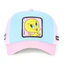 czapka-trucker-niebiesko-bialo-rozowa-tweety-loo8-twe1-looney-tunes-od-capslab