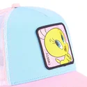 capslab-tweety-loo8-twe1-looney-tunes-blue-white-and-pink-trucker-hat