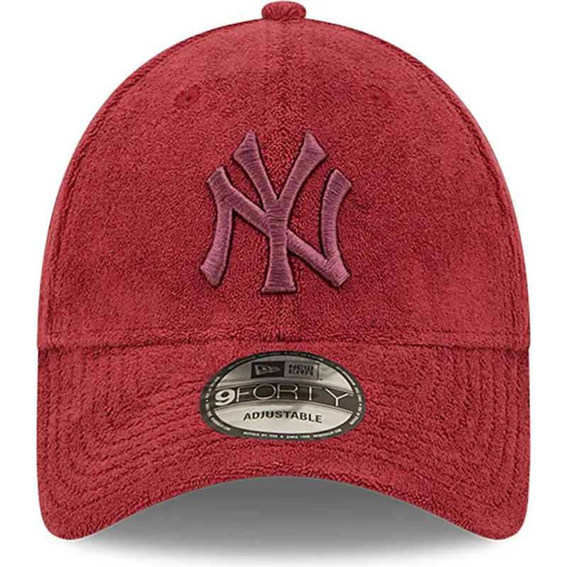 czapki-curva-czerwony-tasma-regulowana-9forty-towelling-new-york-yankees-mlb-new-era