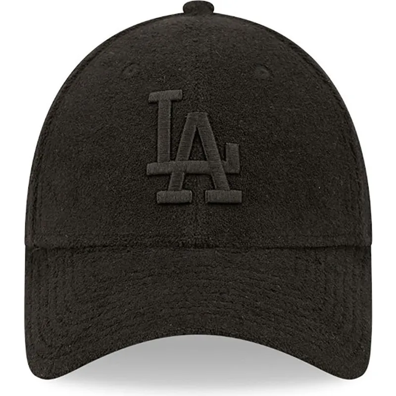 czarna-zakrzywiona-czapka-z-regulacja-i-czarnym-logo-9forty-towelling-los-angeles-dodgers-mlb-od-new-era