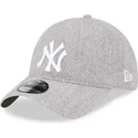 czapki-curva-szary-tasma-regulowana-9twenty-herringbone-new-york-yankees-mlb-new-era