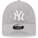 czapki-curva-szary-tasma-regulowana-9twenty-herringbone-new-york-yankees-mlb-new-era