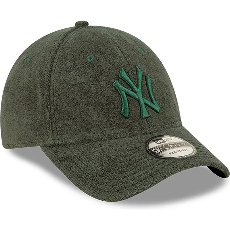 czapki-curva-zielony-tasma-regulowana-9forty-towelling-new-york-yankees-mlb-new-era