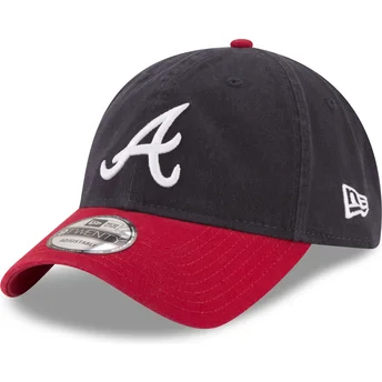 Regulowana czapka z zakrzywionym daszkiem w kolorze granatowym i czerwonym 9TWENTY Core Classic Atlanta Braves MLB od New Era