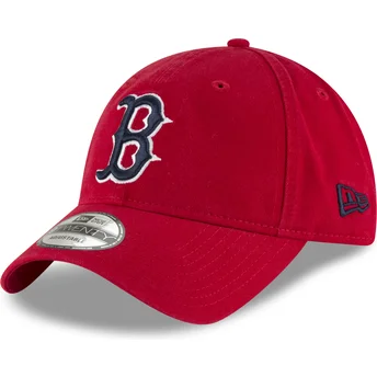 Czerwona regulowana czapka z zakrzywionym daszkiem z granatowym logo 9TWENTY Core Classic Boston Red Sox MLB New Era