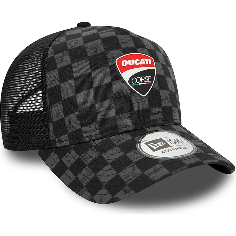 czapki-curva-czarny-snapback-9forty-a-frame-all-over-print-check-ducati-motor-motogp-new-era