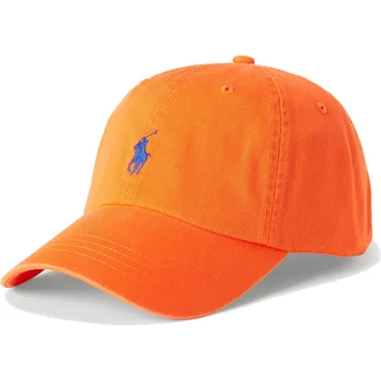 Czapki zakrzywiona pomarańczowy taśma regulowana Cotton Chino Classic Sport Polo Ralph Lauren