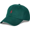 ciemnozielona-czapka-z-zakrzywionym-daszkiem-regulowana-z-czerwonym-logo-cotton-chino-classic-sport-od-polo-ralph-lauren