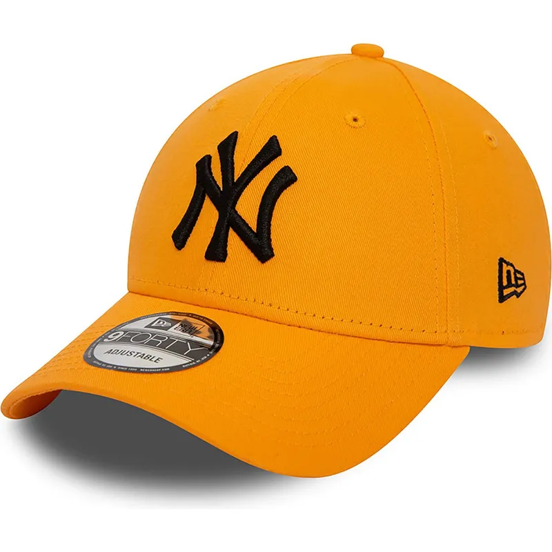 czapki-curva-pomaranczowy-tasma-regulowana-negro-9forty-league-essential-new-york-yankees-mlb-new-era