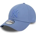 new-era-curved-brim-blue-logo-9forty-league-essential-new-york-yankees-mlb-blue-adjustable-cap