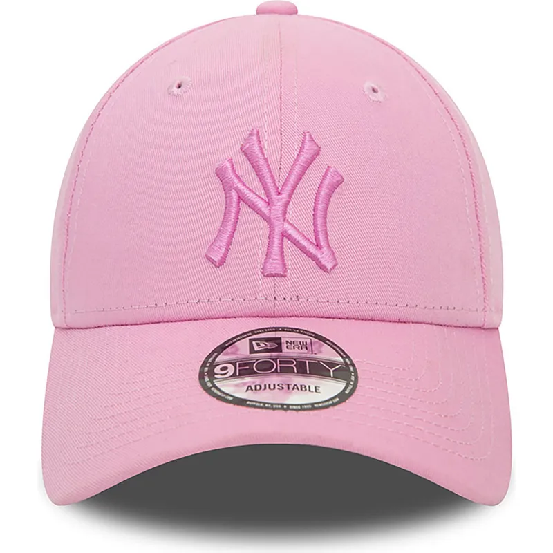 rozowa-czapka-z-daszkiem-regulowana-z-rozowym-logo-9forty-league-essential-new-york-yankees-mlb-od-new-era