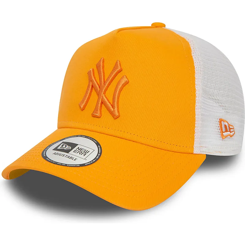 czapki-curva-pomaranczowy-snapback-a-frame-league-essential-new-york-yankees-mlb-new-era