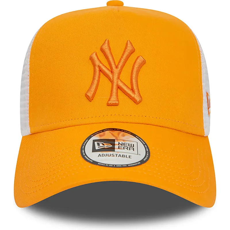 czapki-curva-pomaranczowy-snapback-a-frame-league-essential-new-york-yankees-mlb-new-era
