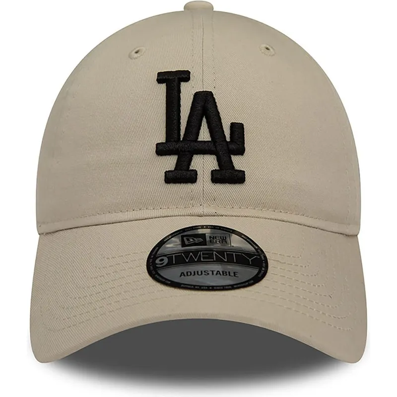 czapki-curva-bezowy-tasma-regulowana-negro-9twenty-league-essential-los-angeles-dodgers-mlb-new-era
