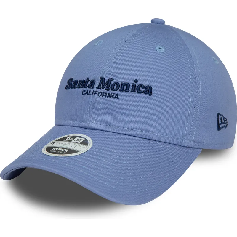 czapki-curva-niebieski-tasma-regulowana-9twenty-wordmark-santa-monica-california-new-era
