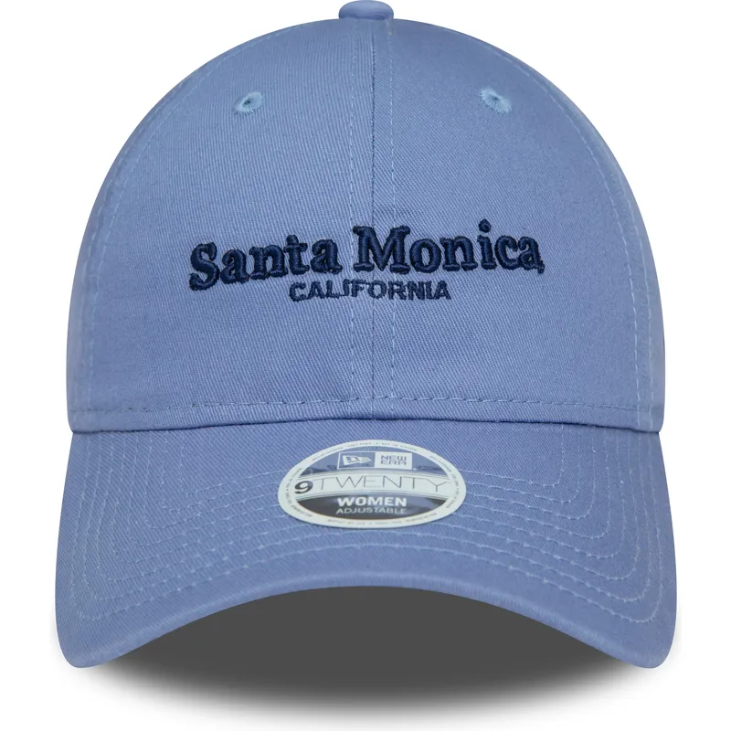 czapki-curva-niebieski-tasma-regulowana-9twenty-wordmark-santa-monica-california-new-era