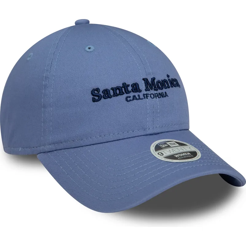 czapki-curva-niebieski-tasma-regulowana-9twenty-wordmark-santa-monica-california-new-era