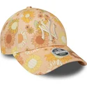 czapki-curva-pomaranczowy-tasma-regulowana-9forty-floral-all-over-print-new-york-yankees-mlb-new-era