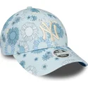 czapki-curva-niebieski-tasma-regulowana-9forty-floral-all-over-print-new-york-yankees-mlb-new-era