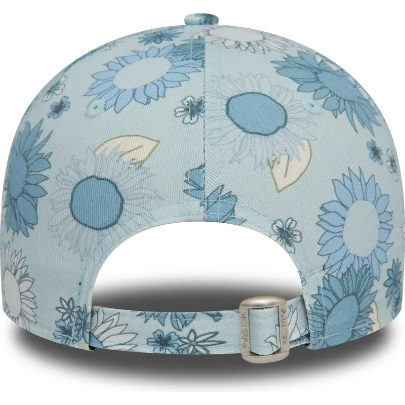 czapki-curva-niebieski-tasma-regulowana-9forty-floral-all-over-print-new-york-yankees-mlb-new-era