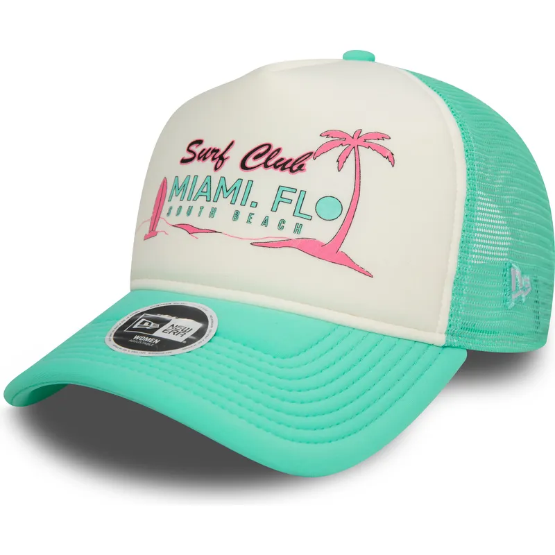 czapki-curva-zielony-snapback-a-frame-foam-front-miami-surf-club-florida-new-era