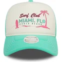 czapki-curva-zielony-snapback-a-frame-foam-front-miami-surf-club-florida-new-era