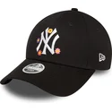 czapki-curva-czarny-tasma-regulowana-9forty-flower-new-york-yankees-mlb-new-era