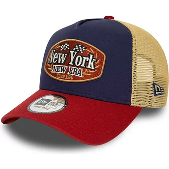 New Era A Frame Patch New York Multicolor Trucker Hat