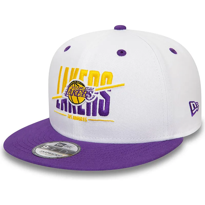 biala-i-fioletowa-czapka-z-daszkiem-snapback-9fifty-white-crown-los-angeles-lakers-nba-new-era