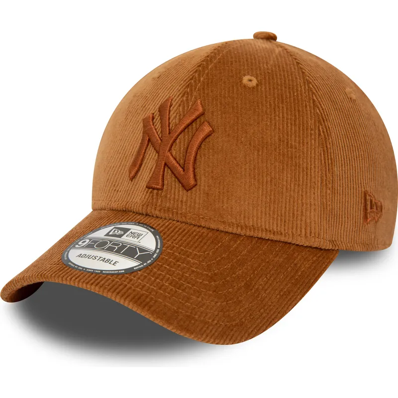 czapki-curva-brazowy-tasma-regulowana-9forty-cord-new-york-yankees-mlb-new-era