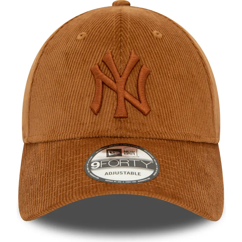 regulowana-brazowa-czapka-z-zakrzywionym-daszkiem-9forty-cord-new-york-yankees-mlb-od-new-era