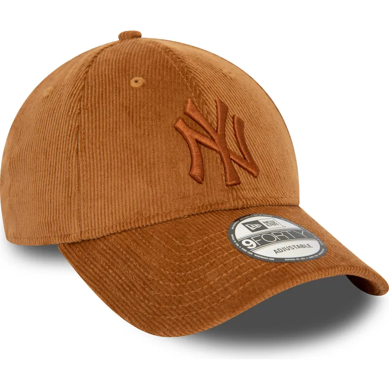 czapki-curva-brazowy-tasma-regulowana-9forty-cord-new-york-yankees-mlb-new-era