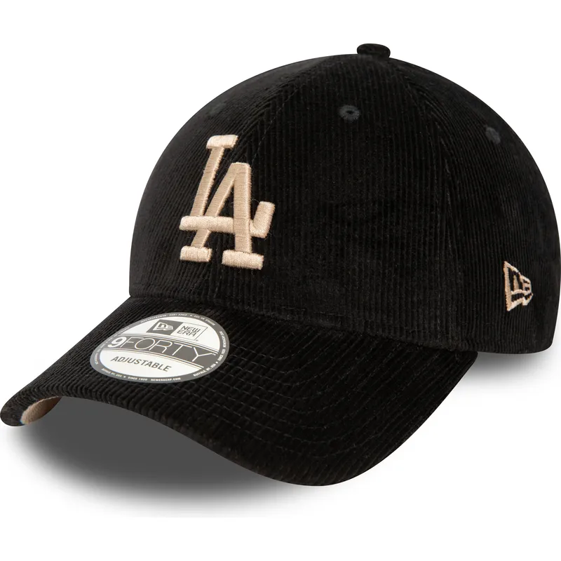 czapki-curva-czarny-tasma-regulowana-9forty-cord-los-angeles-dodgers-mlb-new-era
