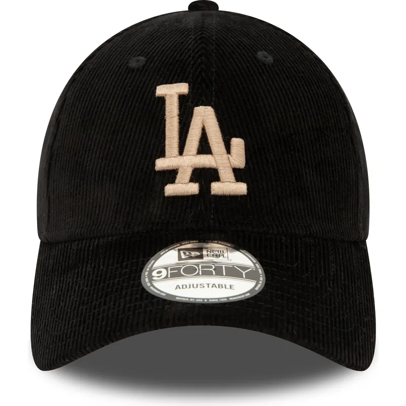 czapki-curva-czarny-tasma-regulowana-9forty-cord-los-angeles-dodgers-mlb-new-era