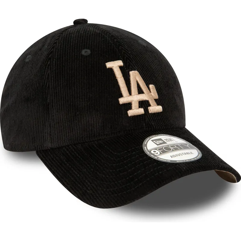 czapki-curva-czarny-tasma-regulowana-9forty-cord-los-angeles-dodgers-mlb-new-era
