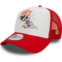 biala-i-czerwona-czapka-truckerka-a-frame-z-postaciami-kaczora-daffy-ego-i-prosiaka-porky-ego-looney-tunes-od-new-era