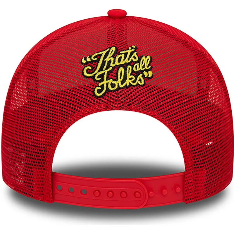 czapki-curva-czerwony-snapback-a-frame-character-pato-lucas-y-porky-pig-looney-tunes-new-era