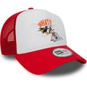 biala-i-czerwona-czapka-truckerka-a-frame-z-postaciami-kaczora-daffy-ego-i-prosiaka-porky-ego-looney-tunes-od-new-era